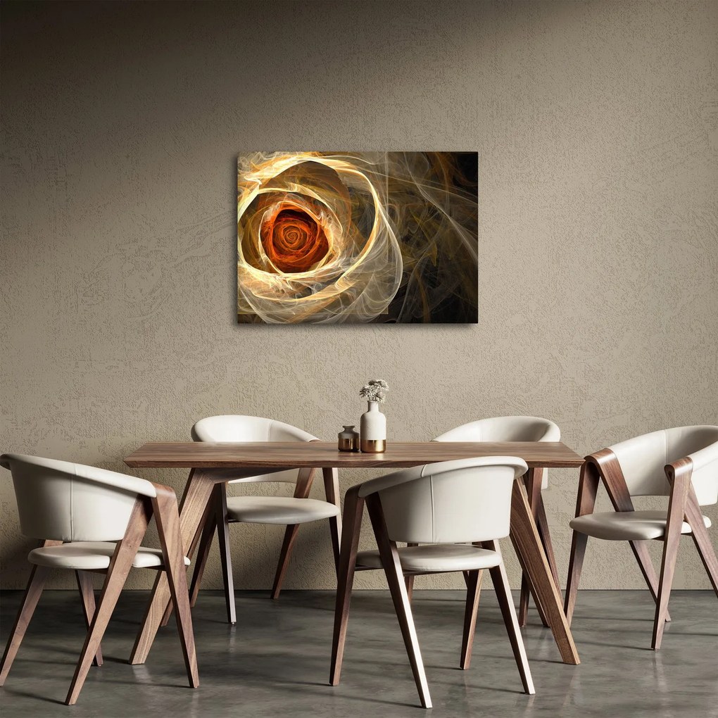Obraz - Abstraktné ruže v ohnivých farbách (70x50 cm)