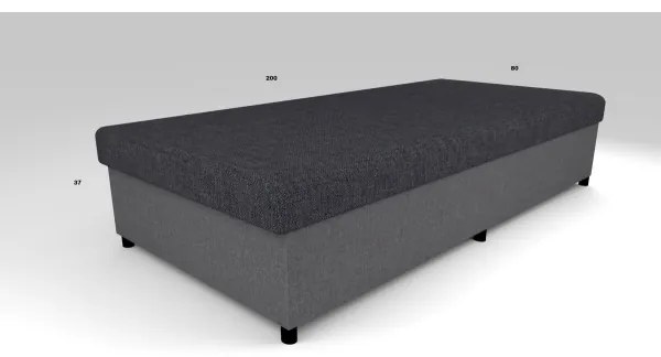 Čalúnená válenda s úložným priestorom CORY 80x200 sivá