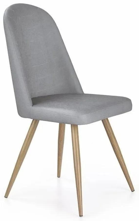 Halmar Jedálenská stolička K214, sivá/medový dub