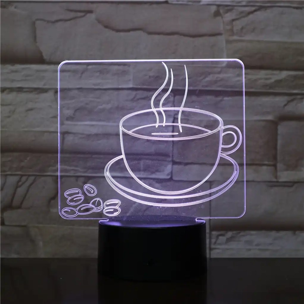 3Dmix 3DL-SL033 – 3D LED nočná lampa - Káva (Solar)