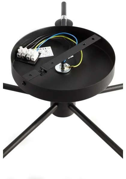 Jupiter 2046 - Prisadený luster PRATO 5xG9/10W/230V čierna/číra