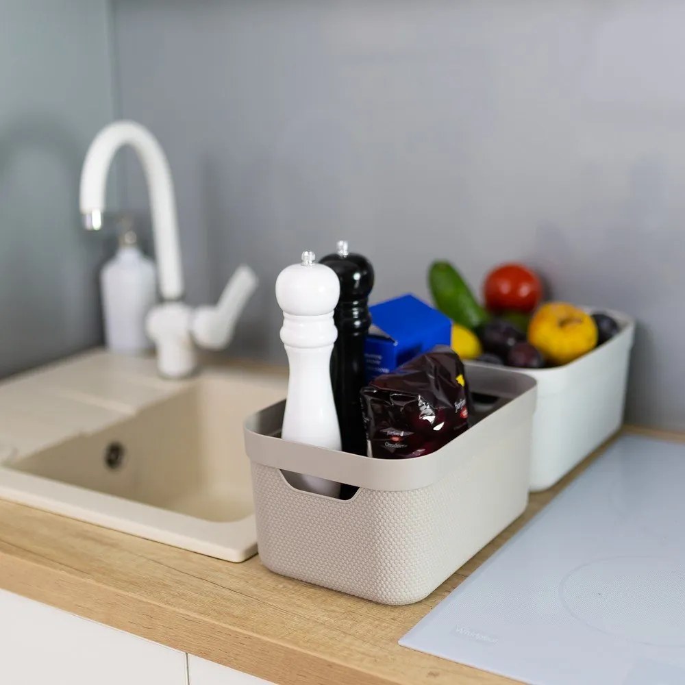 Plastový úložný box s vekom Deco - Rotho