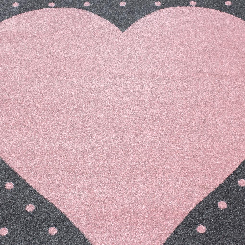 Ayyildiz koberce Detský kusový koberec Bambi 830 pink kruh - 120x120 (priemer) kruh cm