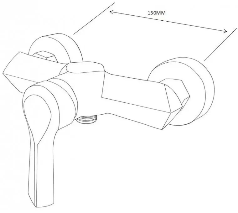 Mexen Sabre DF62 sprchový set, chróm - 72104DF62-00