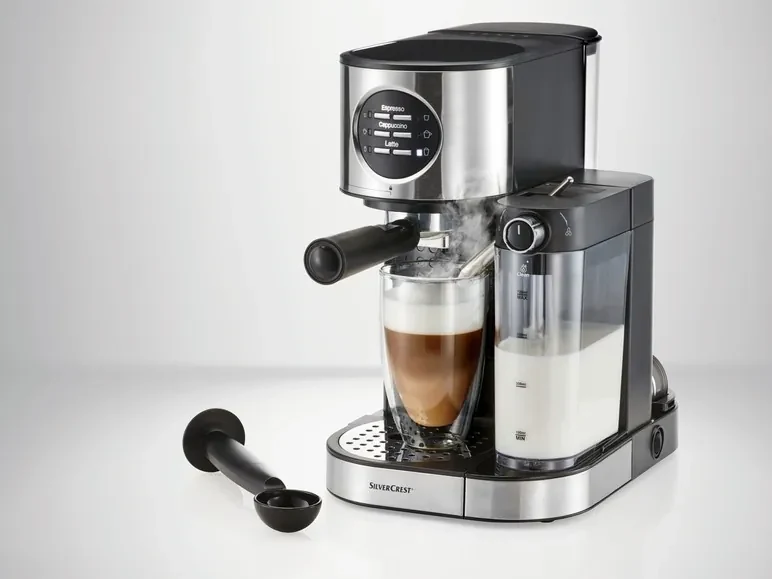SILVERCREST® Espresso kávovar s napeňovačom mlieka SE (100271697)