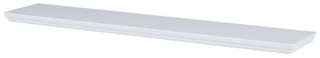 Nástenná polička P-026, matná biela, 120 cm