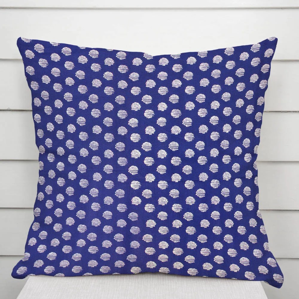 Biante Bavlnená obliečka na vankúš Sandra SA-214 Biele bodky na modrom 40 x 40 cm