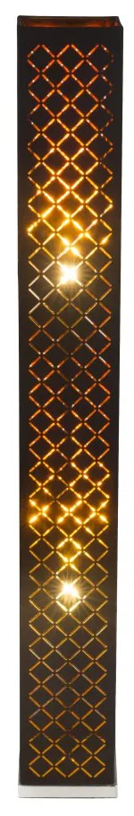 GLOBO Podlahová dizajnová lampa CLARKE, 118cm, čierno-zlatá