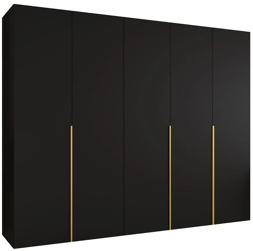 Skriňa Alicante I 250 čierna/zlatá