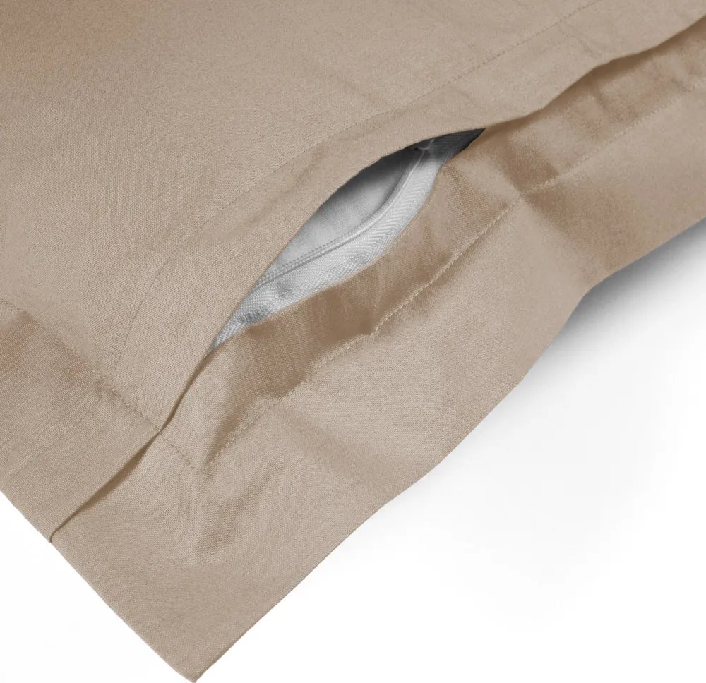 Biante Bavlnená obliečka na vankúš s lemom Moni MO-081 Latte béžová 50 x 60 cm