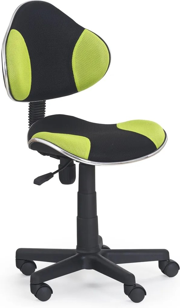 HALMAR Flash detská stolička na kolieskach čierna / zelená
