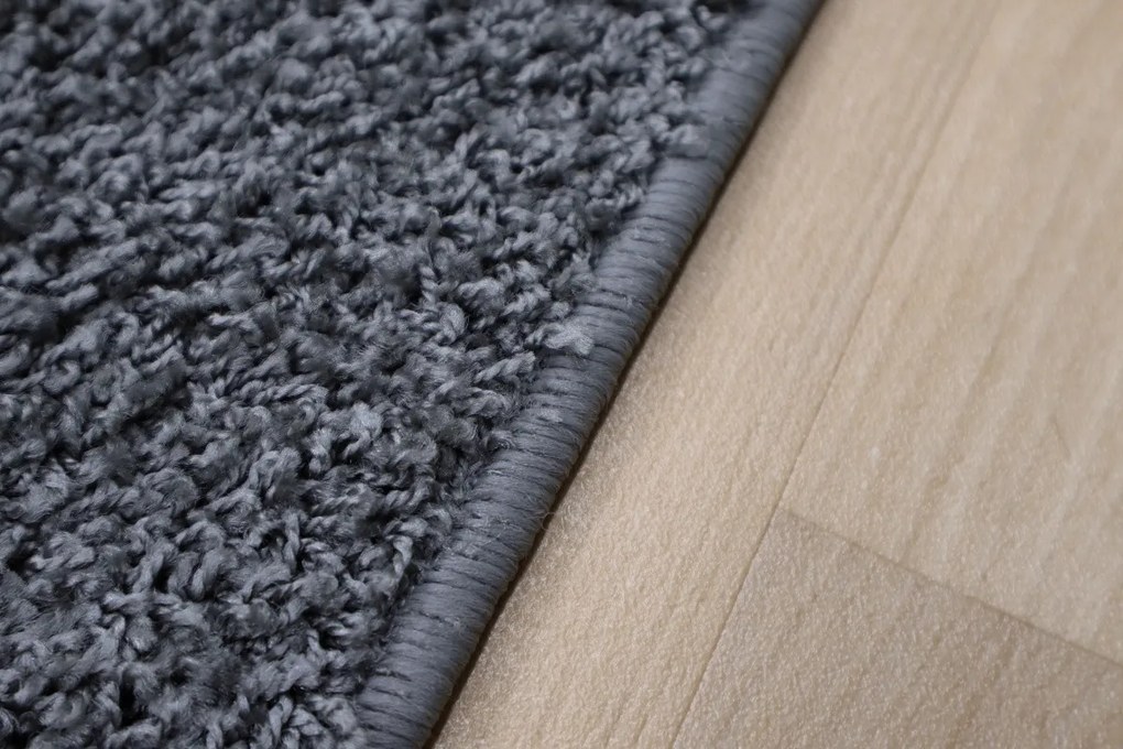 Vopi, Koberec behúň na mieru Color Shaggy šedý, šíre 90 cm, šedá, obývacia izba
