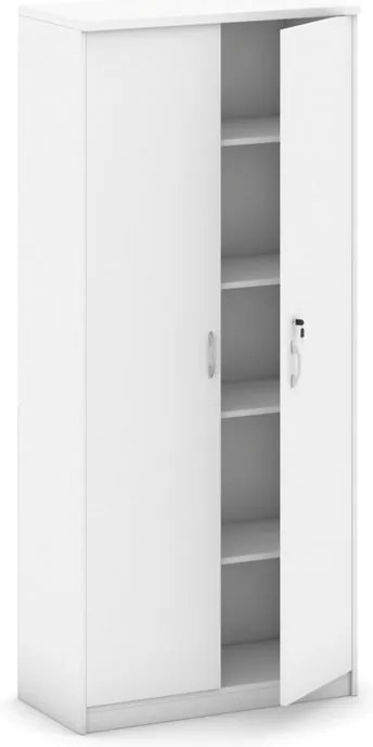 Kancelárska skriňa MIRELLI, 800 x 400 x 1800 mm, biela