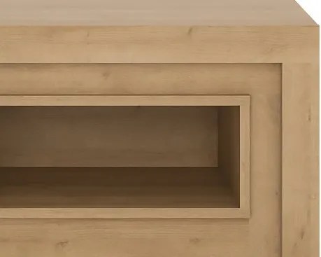 Obývacia stena Lyon, dub riviéra/biela lesk, s osvetlením