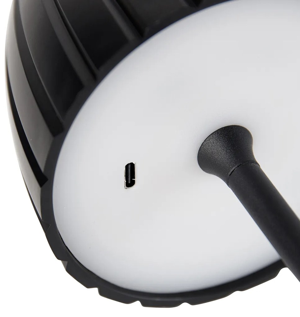 Stolná lampa čierna 3-stupňová stmievateľná v Kelvinoch nabíjateľná - Dolce