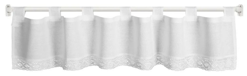 FIRANA GOTOWA VINCE NA SZELKACH 150X30 CM BIAŁY