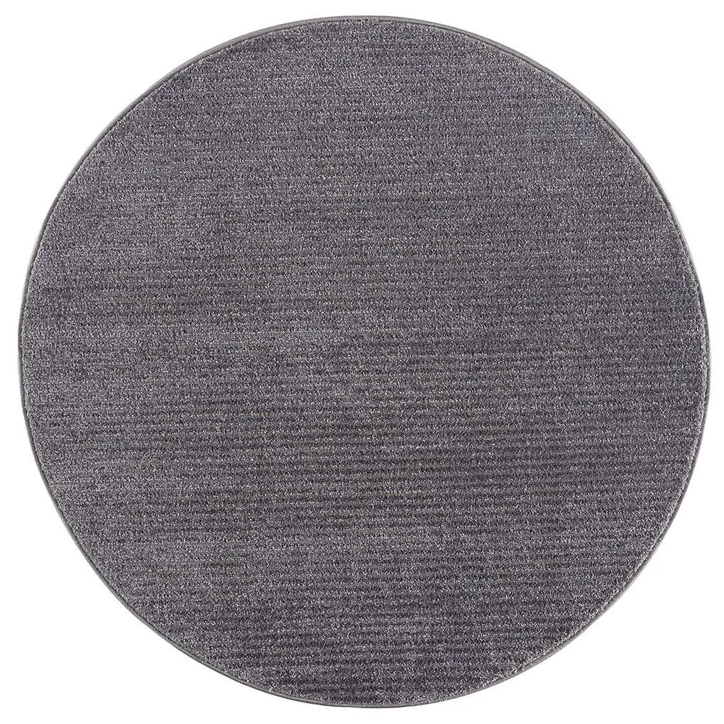 Dekorstudio Okrúhly jednofarebný koberec FANCY 900 - sivý Priemer koberca: 200cm