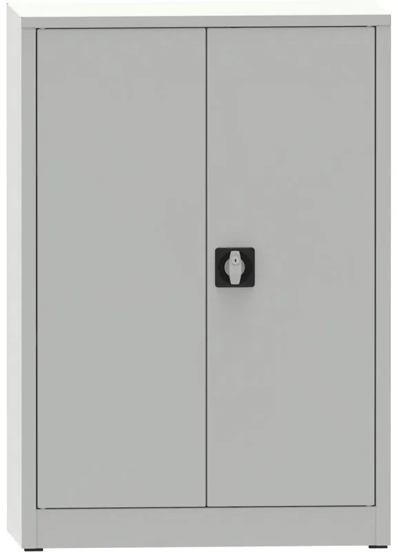 Dielenská policová skriňa na náradie KOVONA JUMBO, 2 police, zváraná, 800 x 600 x 1150 mm, sivá