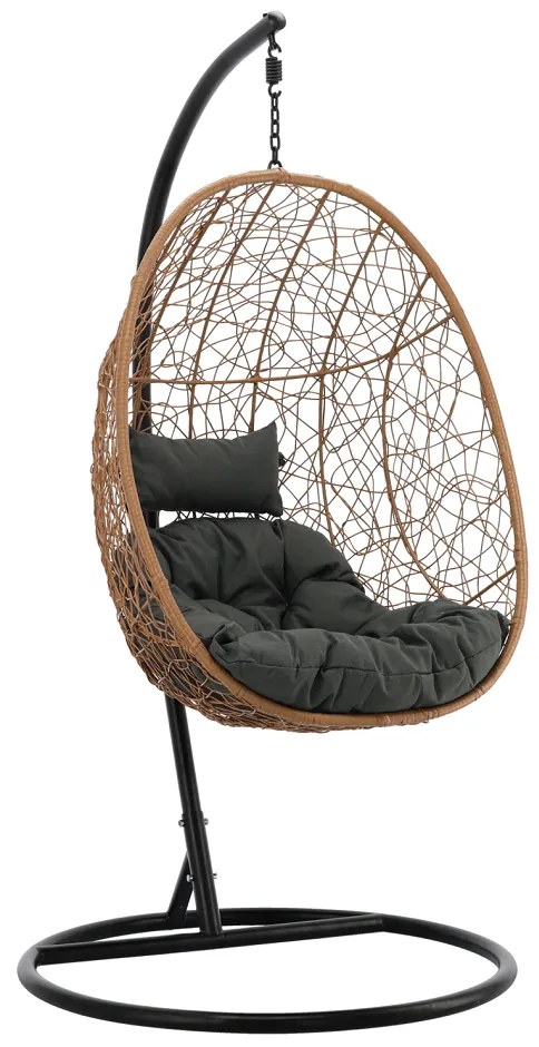 Závesné kreslo s prírodným vzhľadom