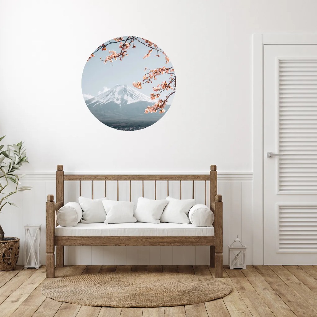 PIPPER. Textilná kruhová nálepka na stenu "Japonsko" Veľkosť: 60 cm