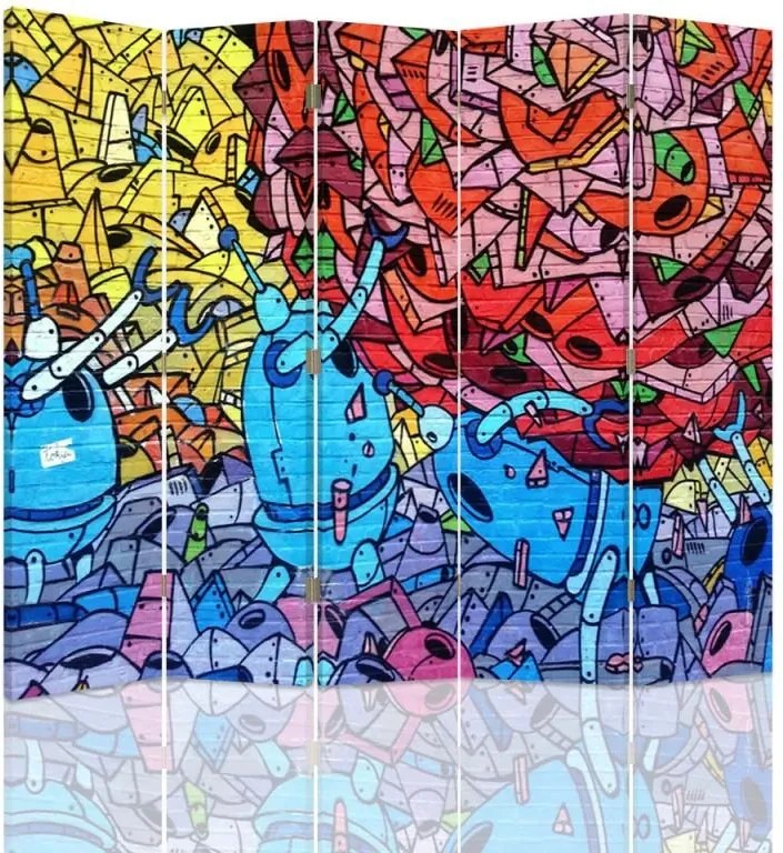 CARO Paraván - Street Art In Belfast | päťdielny | obojstranný 180x150 cm