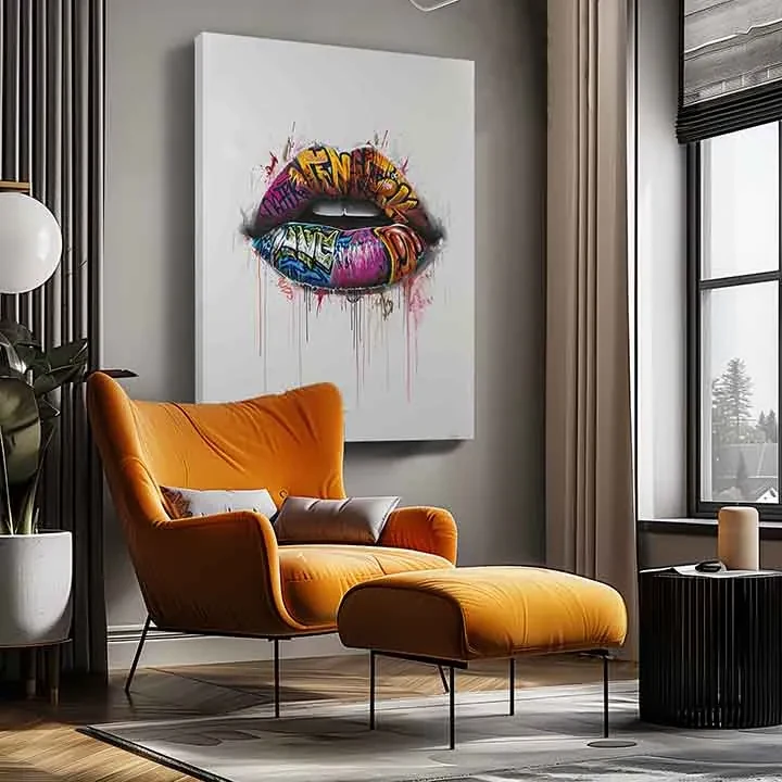 Obraz Graffiti Lips | Talianske plátno | different dimensions
