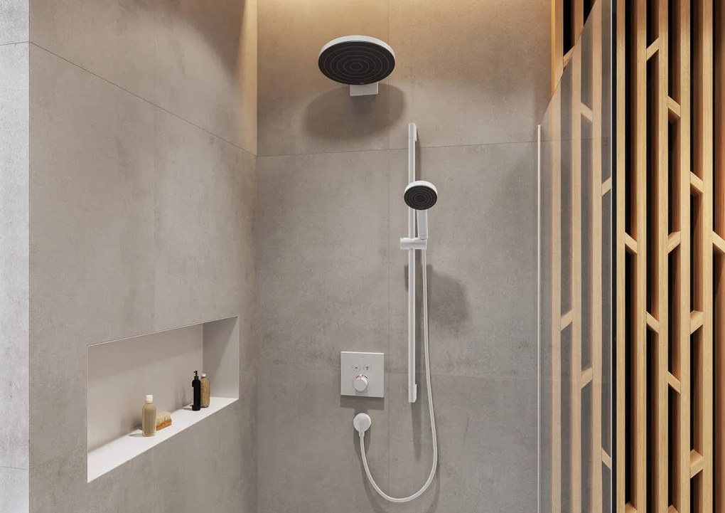 Hansgrohe Pulsify, nástenné pripojenie pre hlavovú sprchu 260, matná biela, HAN-24149700