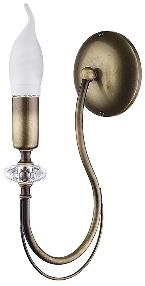 Jupiter 1613 - Nástenné svietidlo MELODY 1xE14/40W/230V mosadz patina