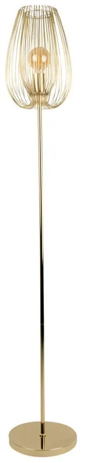 Stojacia lampa v zlatej farbe Leitmotiv Lucid, výška 150 cm
