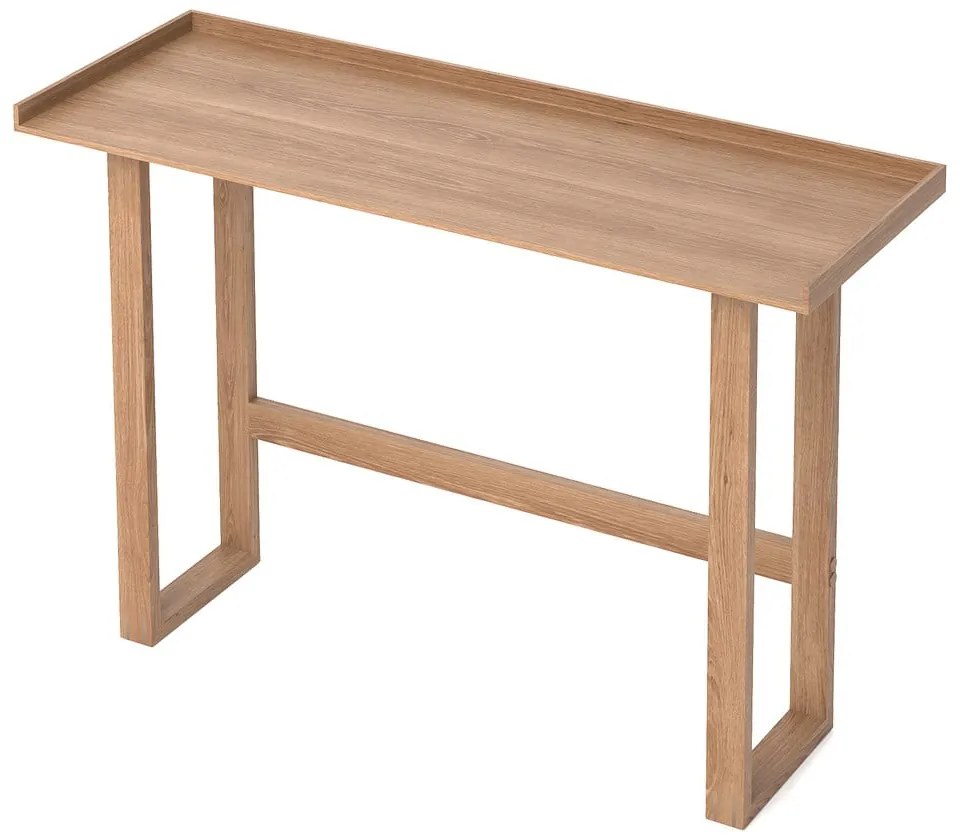 Písací stôl z masívneho dubového dreva Wireworks Slim