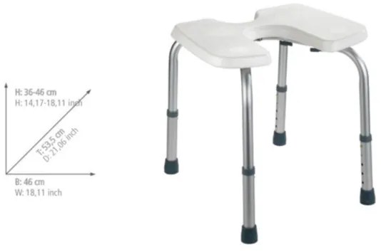 WENKO 206051100-Stolička SECURA 46x53,5 cm biela/strieborná