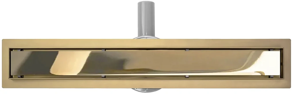 Rea  Pure Neo Mirror, odtokový žľab 90 cm na vloženie dlažby, zlatá lesklá, REA-G5602