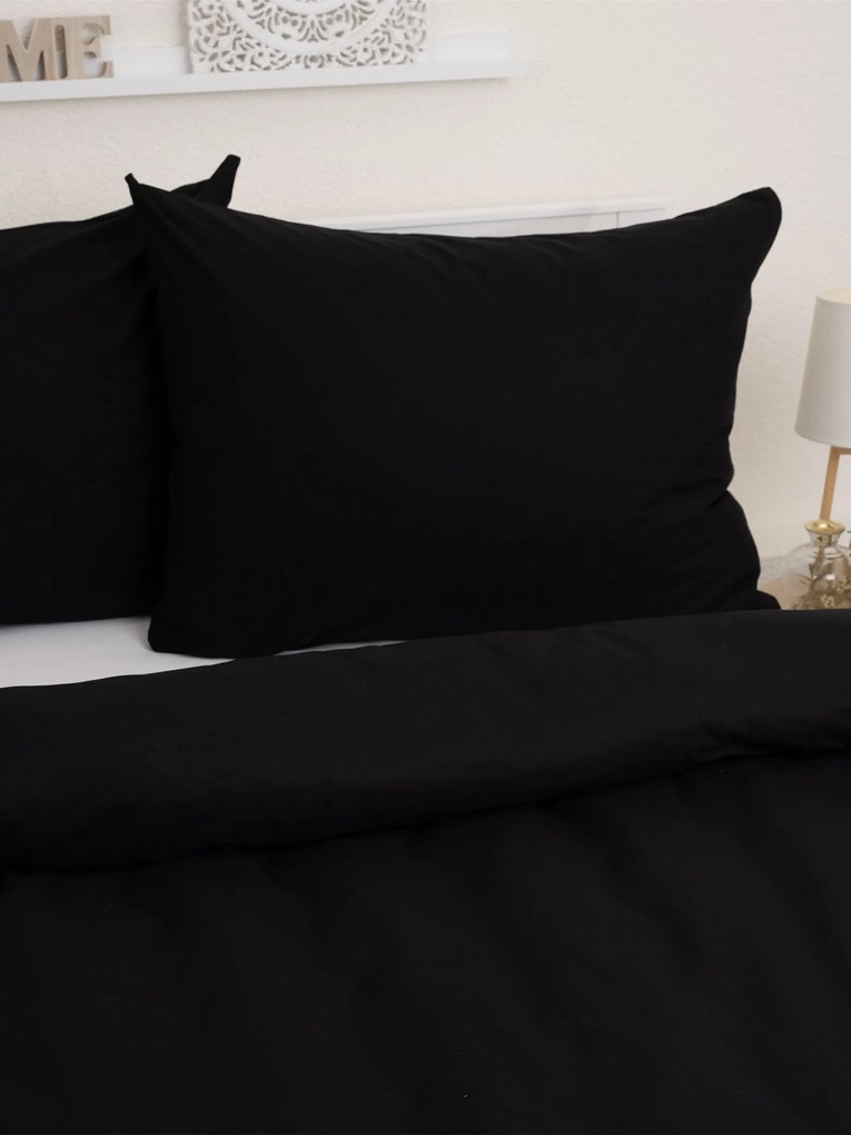 Francúzské bavlnené obliečky Renforcé – Jasmine čierna