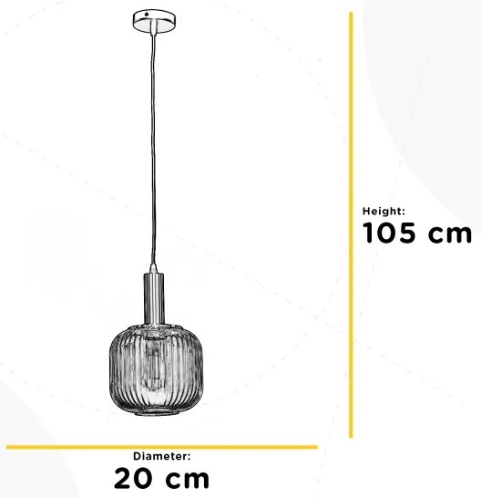 ONLI - Luster na lanku DOROTY 1xE27/22W/230V pr. 20 cm