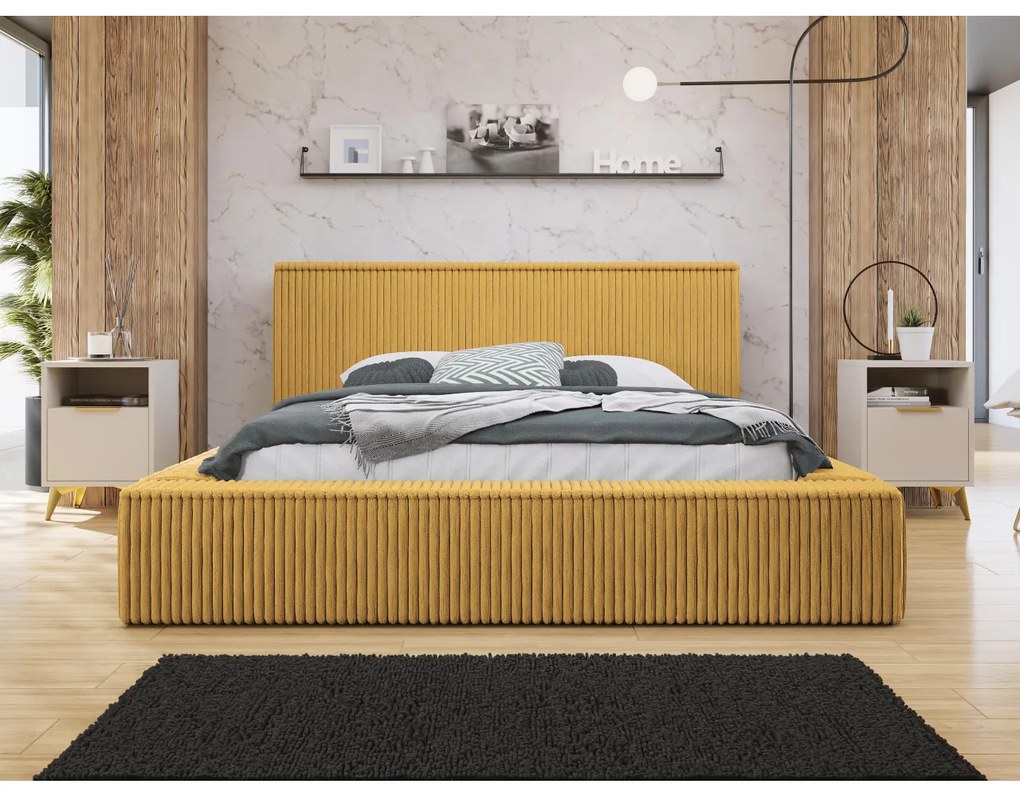 Manželská posteľ s úložným priestorom Gritta S, Dostupné poťahy: Top Sztruks 48, Rozmer postele: 180x200