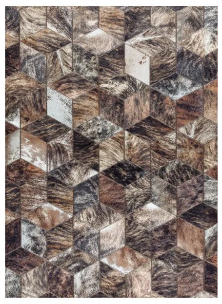 Koberec PATCHWORK 21715 hnedý - imitácia kože krava