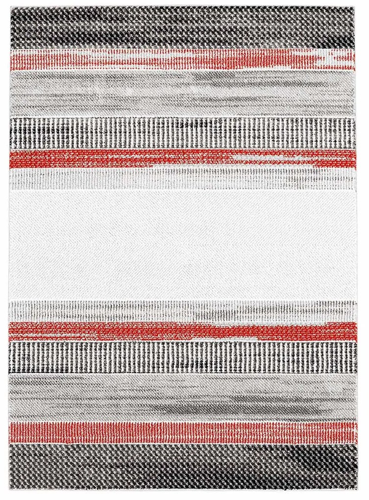 Dekorstudio Moderný koberec MODA SOFT sivo červený 1142 Rozmer koberca: 80x300cm