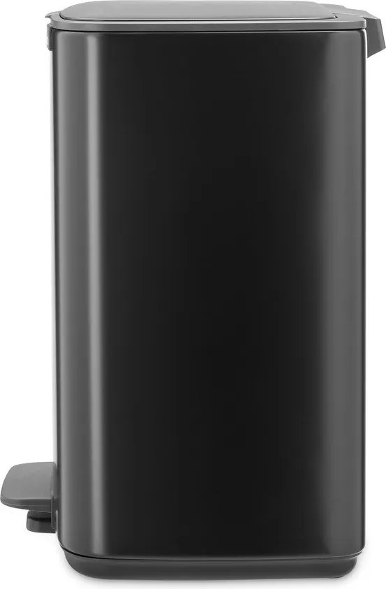 Matne čierny pedálový oceľový odpadkový kôš 12 l Bo – Brabantia