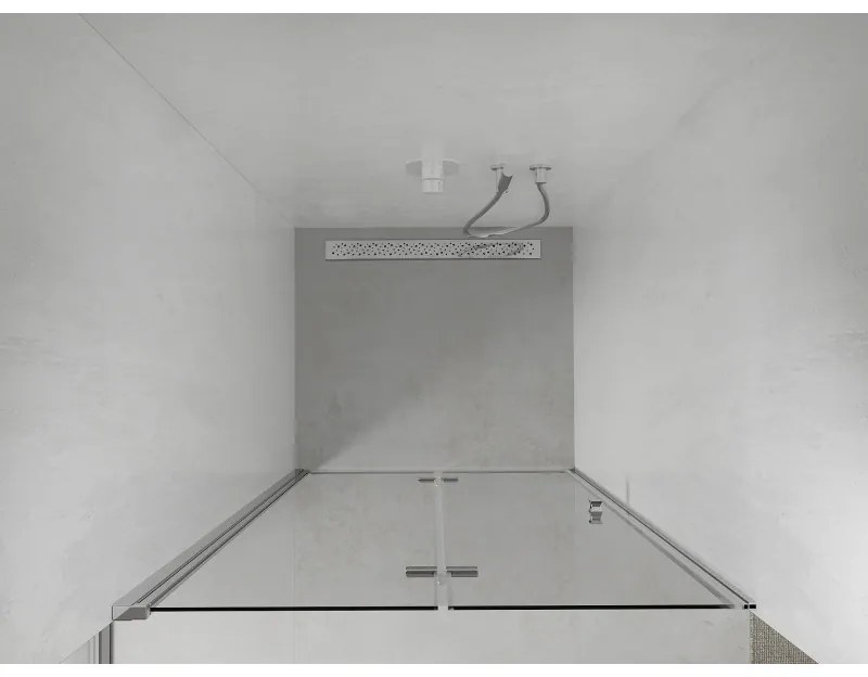 Mexen Lima, skladacie sprchové dvere do otvoru 85 x 190 cm, 6mm číre sklo, chrómový profil, 856-085-000-01-00