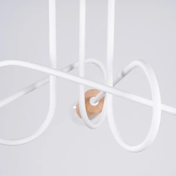 Sollux SL.1474 - Prisadený luster EMBER 3xE27/15W/230V biela/béžová/buk