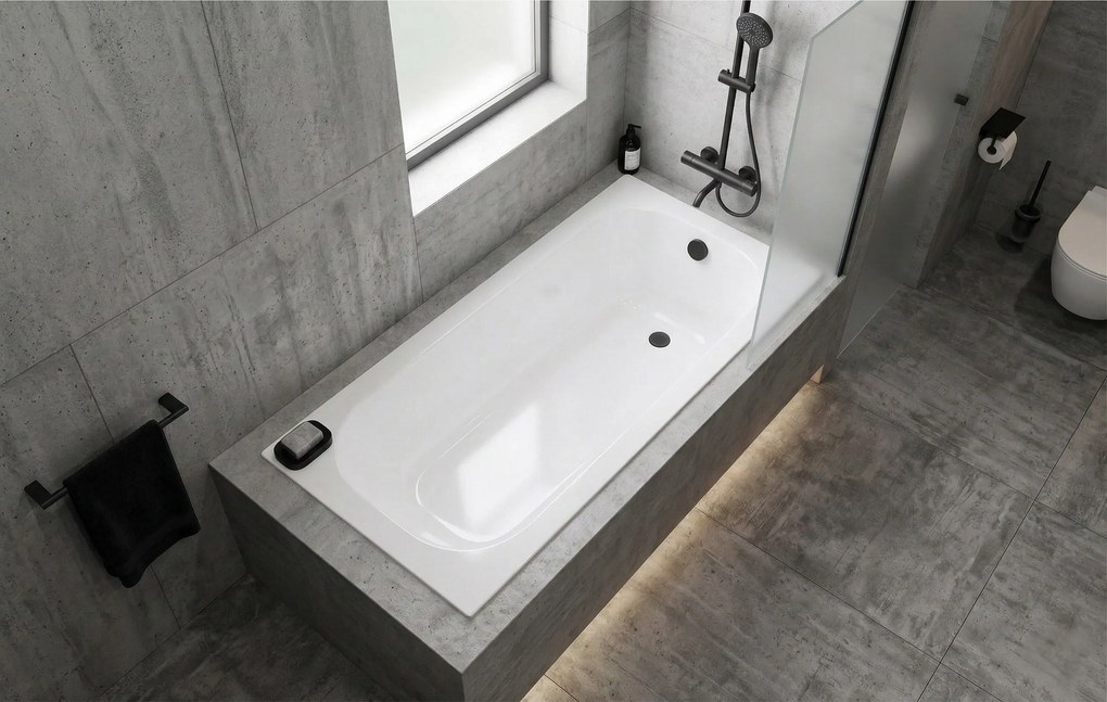 Erga Pureline-O, vaňa 1500x700x400 mm bez nožičiek, biela lesklá, ERG-V07-PURELINE-O-150x070-WH