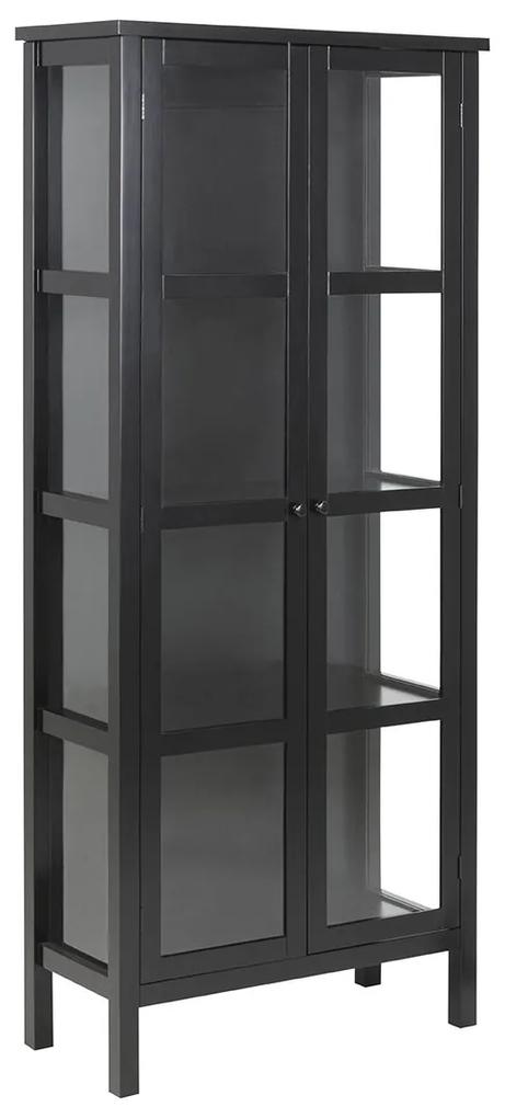 ACTONA Vitrína Eton − čierna 180 × 80 × 35,5 cm