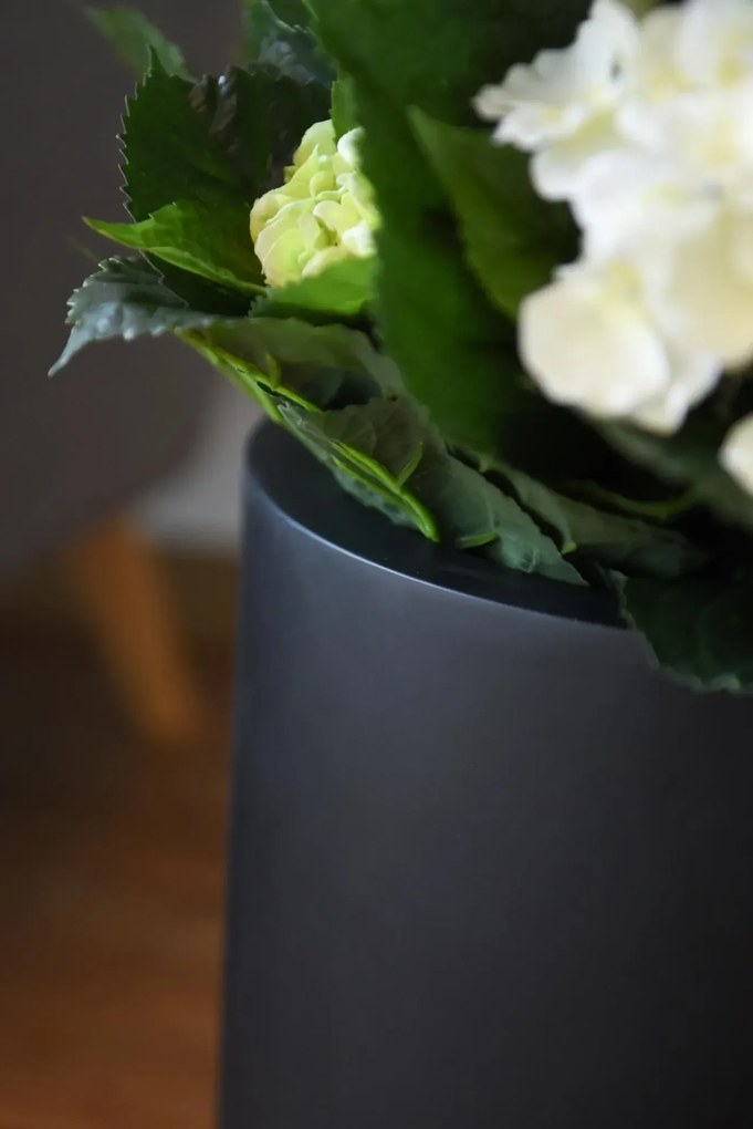 Kvetináč VEKRA, sklolaminát, výška 40 cm, čierna