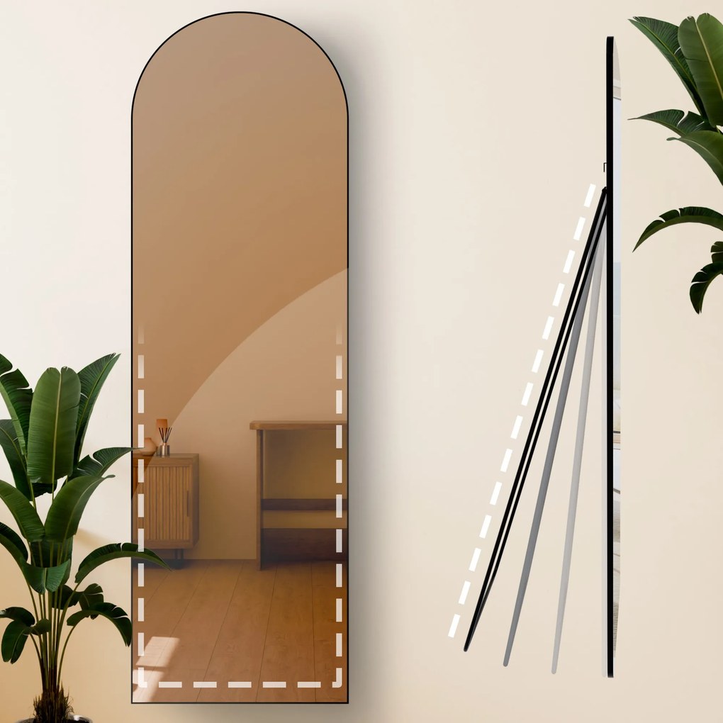 Zrkadlo Moline 160x50 cm - čierne matné