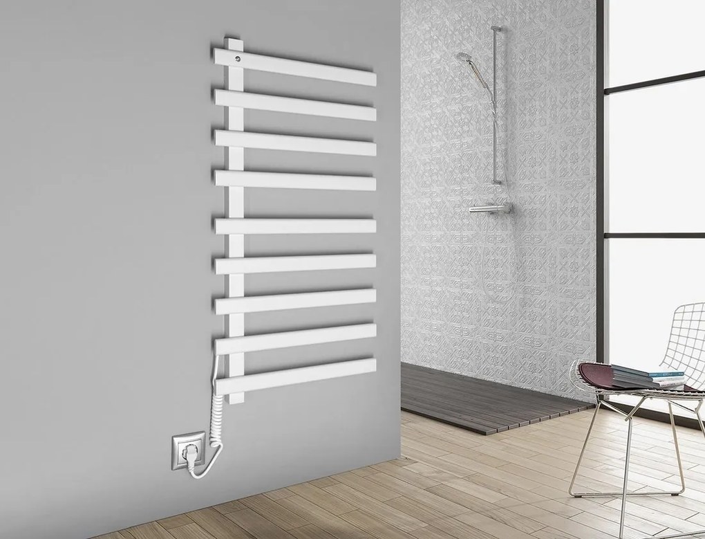 Sapho Sapho, ELCOR elektrický sušiak uterákov 480x920x50 mm, 128 W, čierna mat, EB460