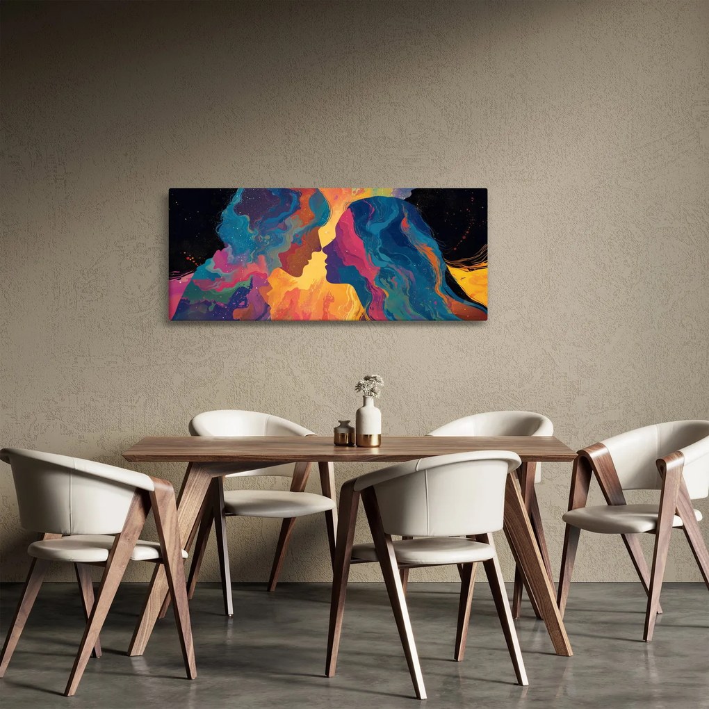 Obraz - Vesmírna láska (120x50 cm)