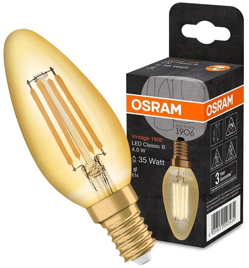 Žiarovka LED OSRAM B35 E14 4W 2400K
