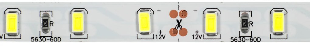 ECOLIGHT LED pásik - SMD 5630 - 5m - 60LED/m - 18W/m - IP65 - studená biela