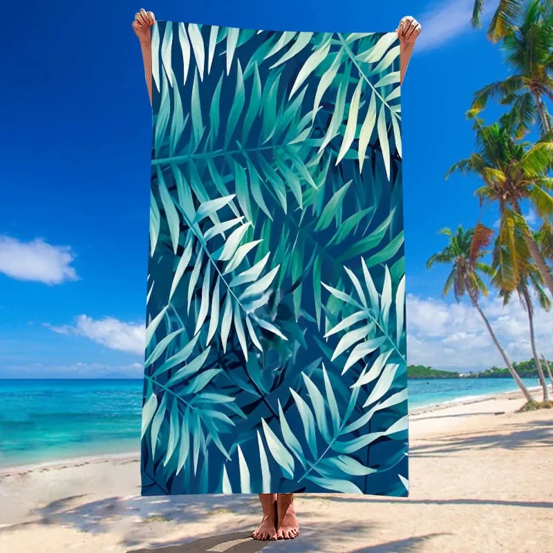 Plážová osuška BORNEO 100x180 cm tmavo modrá, 100% mikrovlákno