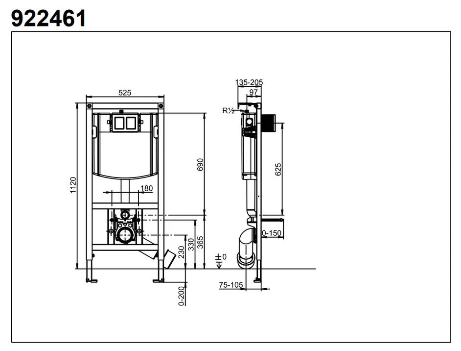 Villeroy & Boch Villeroy Boch - Inštalačný systéme ViConnect + tlačidlo biele + závesné WC 370x530mm, DirectFlush + sedátko s poklopom SoftClosing SET 3